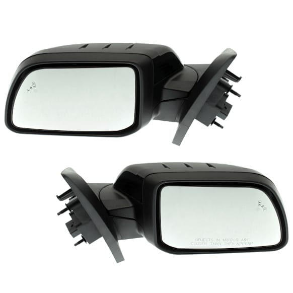 Driver and Passenger Side Mirror, Power Adjust, Heated, Manual Folding, Paintable, In-housing Signal Light, No Memory, With Puddle Light, No Auto-Dim, With Blind Spot Detection in Glass