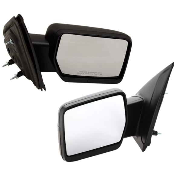 Driver and Passenger Side Mirror, Manual Adjust, Non-Heated, Manual Folding, Textured Black, No Signal Light, No Memory, No Puddle Light, No Auto-Dim, No Blind Spot Feature