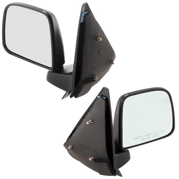 1997 Mazda B2300 Base - Driver and Passenger Side Mirror, Manual Adjust, Non-Heated, Textured Black, Manual Folding, No Signal Light, No Blind Spot Feature, No Memory, No Puddle Light, No Auto-Dimming, Paddle Style, Standard Cab Pickup