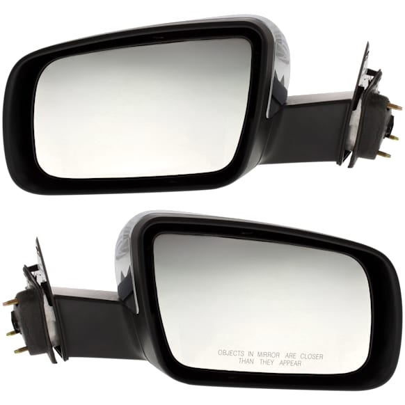 Driver and Passenger Side Mirrors, Power Adjust, Manual Folding, Heated, Chrome, No Signal Light, With memory, With Puddle Light, No Auto-Dimming, No Blind Spot Feature