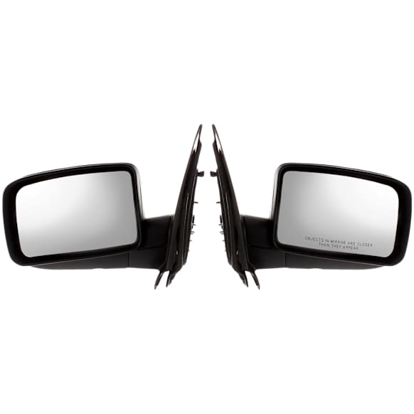 Driver and Passenger Side Mirror, Power Adjust, Non-Heated, Manual Folding, Paintable, No Signal Light, No Memory, With Puddle Light, No Auto-Dim, No Blind Spot Feature