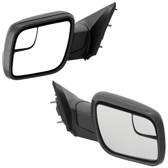 Driver and Passenger Side Mirrors, Power Adjust, Manual Folding, Non-Heated, Textured Black, No Signal Light, No Memory, No Puddle Light, No Auto-Dimming, With Blind Spot Glass