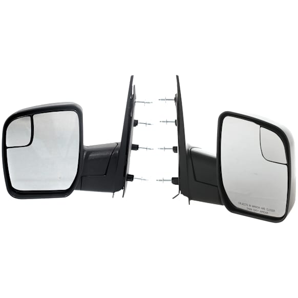Driver and Passenger Side Mirror, Manual Adjust, Non-Heated, Manual Folding, Textured Black, No Signal Light, No Memory, No Puddle Light, No Auto-Dim, No Blind Spot Feature