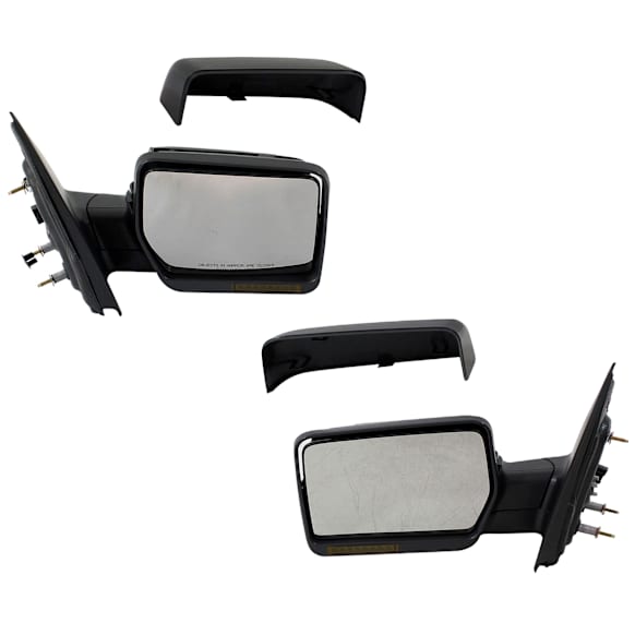 Driver and Passenger Side Mirror, Power Adjust, Heated, Manual Folding, Paintable, In-housing Signal Light, No Memory, No Puddle Light, No Auto-Dim, No Blind Spot Feature