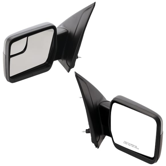 Driver and Passenger Side Mirror, Power Adjust, Non-Heated, Manual Folding, Paintable, No Signal Light, No Memory, No Puddle Light, No Auto-Dim