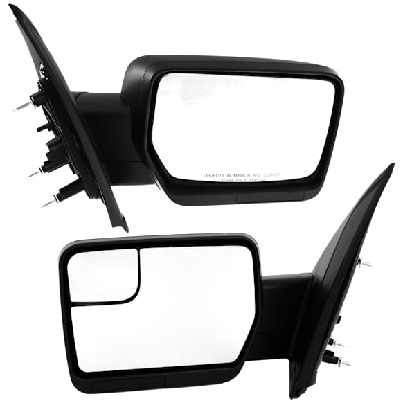 Driver and Passenger Side Mirror, Manual Adjust, Non-Heated, Manual Folding, Textured Black, No Signal Light, No Memory, No Puddle Light, No Auto-Dim, No Blind Spot Feature