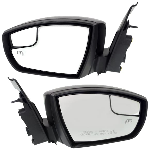 Driver and Passenger Side Mirrors, Power Adjust, Manual Folding, Heated, Paintable, In-housing Signal Light, With memory, With Puddle Light, No Auto-Dimming, No Blind Spot Feature