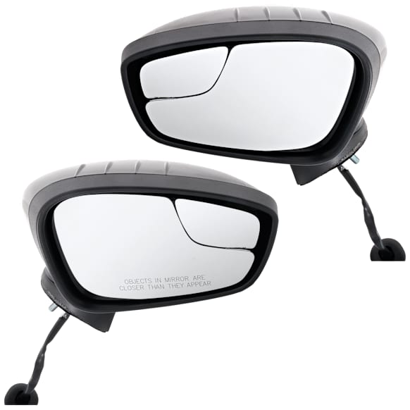 Driver and Passenger Side Mirrors, Power Adjust, Manual Folding, Non-Heated, Paintable, No Signal Light, No Memory, No Puddle Light, No Auto-Dimming, With Blind Spot Glass