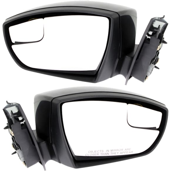 Driver and Passenger Side Mirrors, Power Adjust, Manual Folding, Non-Heated, Paintable, In-housing Signal Light, No Memory, No Puddle Light, No Auto-Dimming, With Blind Spot Glass