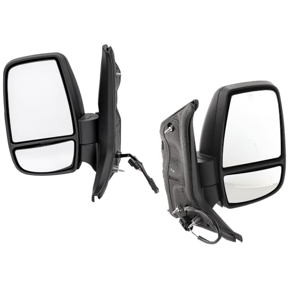 Driver and Passenger Side Mirror, Power Adjust, Non-Heated, Manual Folding, Textured Black, No Signal Light, No Memory, No Puddle Light, No Auto-Dim, No Blind Spot Feature