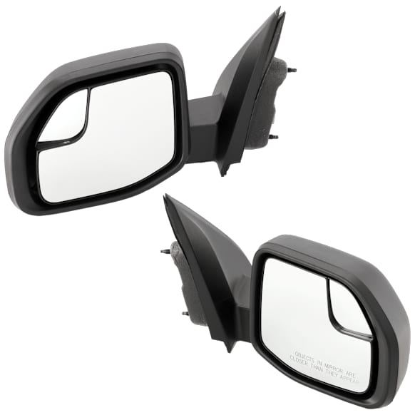 2022-2024 Ford Maverick - Driver and Passenger Side Mirror, Power Adjust, Non-Heated, Manual Folding, Textured Black, No Signal Light, No Memory, No Puddle Light, No Auto-Dim, With Blind Spot Glass