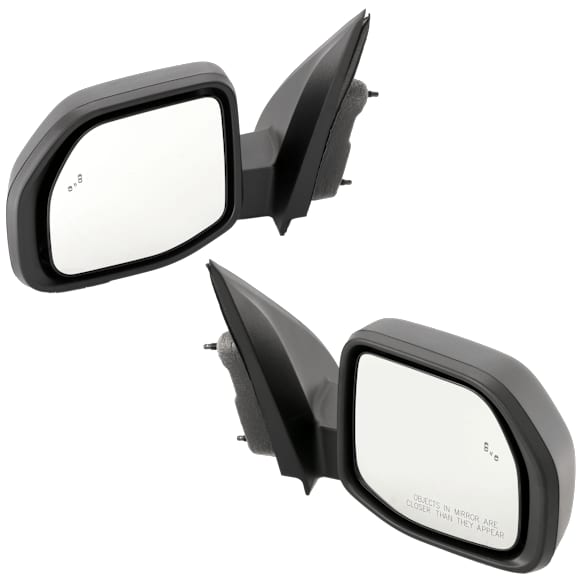 2022 Ford Maverick - Driver and Passenger Side Mirror, Power Adjust, Non-Heated, Textured Black, Manual Folding, No Signal Light, With Blind Spot Detection in Glass, No Memory, No Puddle Light, No Auto-Dimming