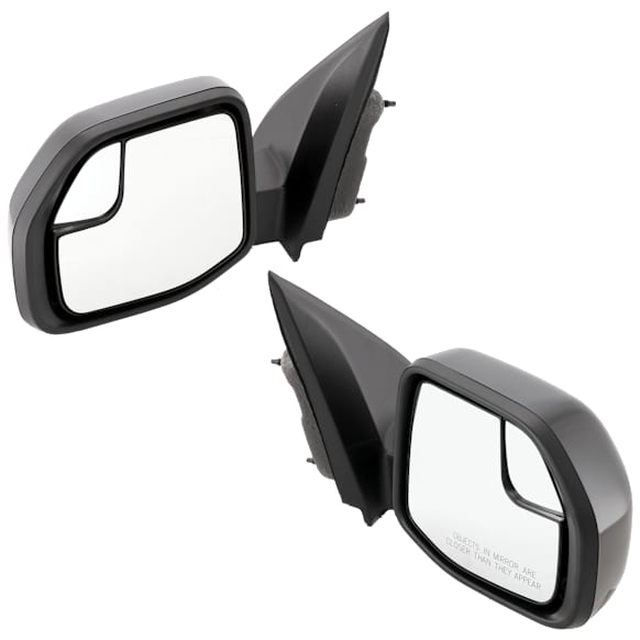 Driver and Passenger Side Mirror, Power Adjust, Heated, Manual Folding, Paintable, No Signal Light, No Memory, No Puddle Light, No Auto-Dim, With Blind Spot Glass