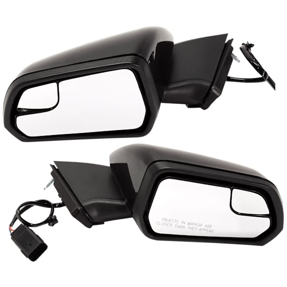Driver and Passenger Side Mirror, Power Adjust, Non-Heated, Manual Folding, Paintable, No Signal Light, No Memory, No Puddle Light, No Auto-Dim, With Blind Spot Glass
