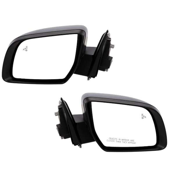 Driver and Passenger Side Mirror, Power Adjust, Non-Heated, Power Folding, Textured Black, No Signal Light, No Memory, No Puddle Light, No Auto-Dim, With Blind Spot Glass
