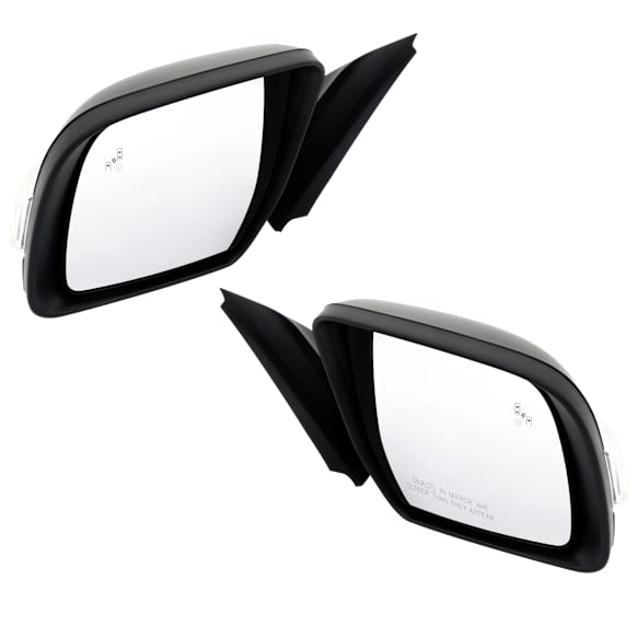 Driver and Passenger Side Mirrors, Power Adjust, Power Folding, Heated, Paintable, In-Housing Signal Light, No Memory, With Puddle Light, No Auto-Dimming, With Blind Spot Glass