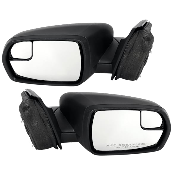 Driver and Passenger Side Mirror, Power Adjust, Non-Heated, Manual Folding, Textured Black, No Signal Light, No Memory, With Puddle Light, No Auto-Dim, No Blind Spot Feature