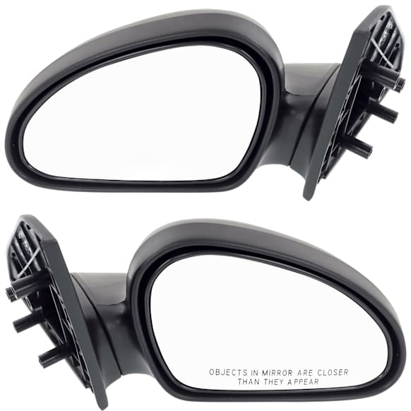 Driver and Passenger Side Mirrors, Manual Adjust, Non-Folding, Non-Heated, Textured Black, No Signal Light, No Memory, No Puddle Light, No Auto-Dimming, No Blind Spot Feature