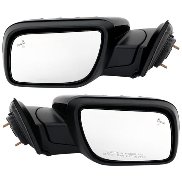 Driver and Passenger Side Mirrors, Power Adjust, Power Folding, Heated, Paintable, In-housing Signal Light, No Memory, With Puddle Light, No Auto-Dimming, With Blind Spot Detection in Glass