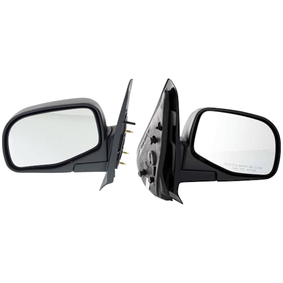 Driver and Passenger Side Mirrors, Manual Adjust, Manual Folding, Non-Heated, Textured Black, No Signal Light, No Memory, No Puddle Light, No Auto-Dimming