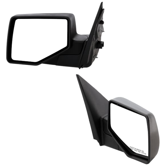 Driver and Passenger Side Mirrors, Manual Adjust, Manual Folding, Non-Heated, Textured Black, No Signal Light, No Memory, No Puddle Light, No Auto-Dimming