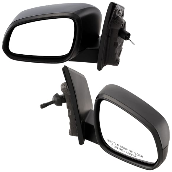 Driver and Passenger Side Mirrors, Manual Adjust, Manual Folding, Non-Heated, Textured Black, No Signal Light, No Memory, No Puddle Light, No Auto-Dimming