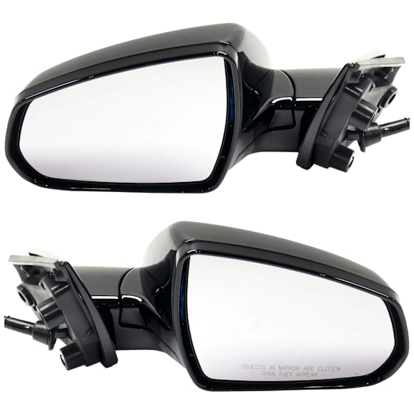 2014 Cadillac SRX - Driver and Passenger Side Mirror, For Models Without Etched Warning, Power Adjust, Heated, Paintable, Power Folding, No Signal Light, No Blind Spot Feature, With Memory, No Puddle Light, No Auto-Dimming