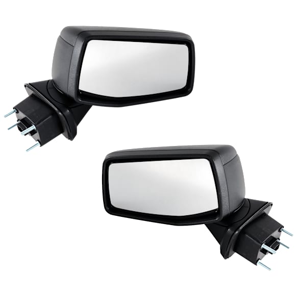 Driver and Passenger Side Mirror, Manual Adjust, Non-Heated, Manual Folding, Textured Black, No Signal Light, No Memory, No Puddle Light, No Auto-Dim, No Blind Spot Feature