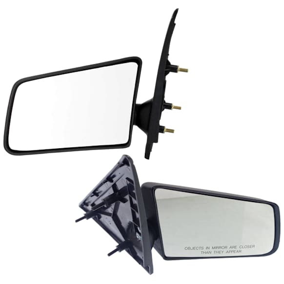 Driver and Passenger Side Mirrors, Manual Adjust, Manual Folding, Non-Heated, Textured Black, No Signal Light, No Memory, No Puddle Light, No Auto-Dimming
