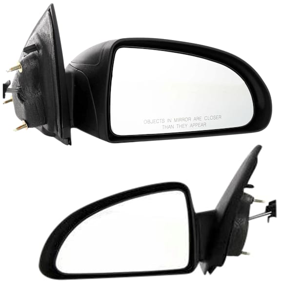 Driver and Passenger Side Mirror, Manual Adjust, Non-Heated, Non-Folding, Textured Black, No Signal Light, No Memory, No Puddle Light, No Auto-Dim, No Blind Spot Feature
