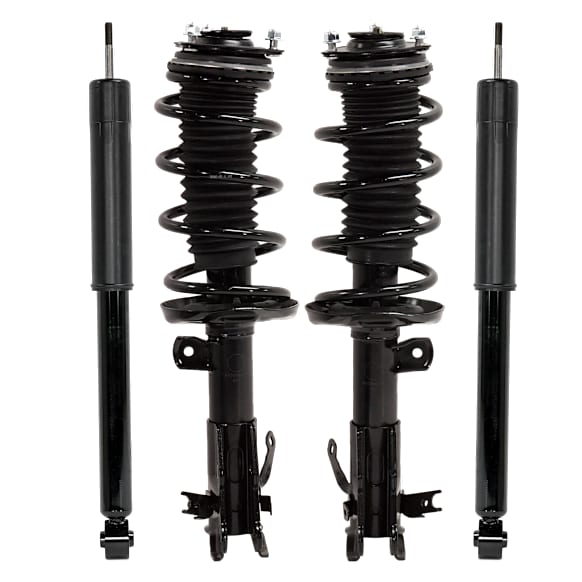 Front and Rear, Driver and Passenger Side Shock and Fully Loaded Strut, Coupe
