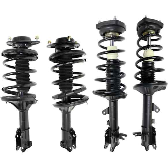 Front and Rear, Driver and Passenger Side Fully Loaded Strut, Automatic or Manual Transmission