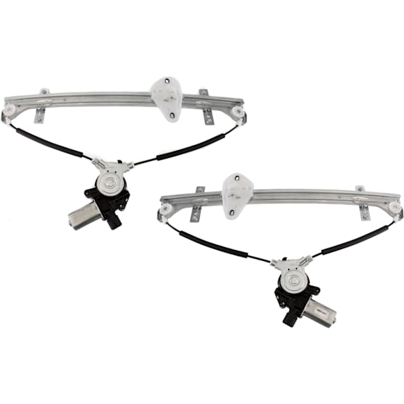 Front, Driver and Passenger Side Window Regulators Power, with Motor