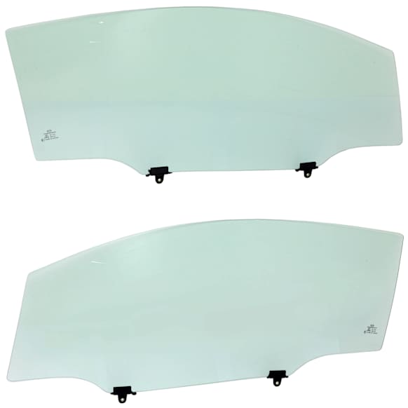 Coupe Front, Driver and Passenger Side Door Glass, Green Tint, FD25105 GTYN, FD25106 GTYN