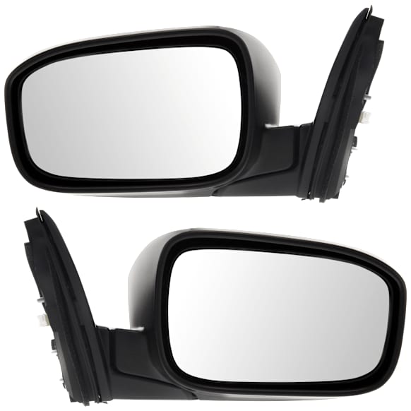 Sedan Driver and Passenger Side Mirror, Power Adjust, Non-Heated, Manual Folding, Paintable, No Signal Light, No Memory, No Puddle Light, No Auto-Dim, No Blind Spot Feature