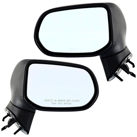 Sedan Driver and Passenger Side Mirror, Power Adjust, Non-Heated, Manual Folding, Paintable, No Signal Light, No Memory, No Puddle Light, No Auto-Dim, No Blind Spot Feature