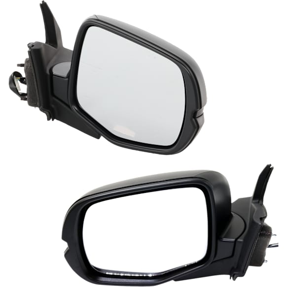 Driver and Passenger Side Mirror, Power Adjust, Non-Heated, Manual Folding, Paintable, No Signal Light, No Memory, No Puddle Light, No Auto-Dim, No Blind Spot Feature