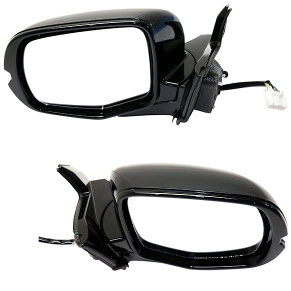 Driver and Passenger Side Mirror, Power Adjust, Heated, Manual Folding, Paintable, No Signal Light, With Memory, No Puddle Light, No Auto-Dim, No Blind Spot Feature