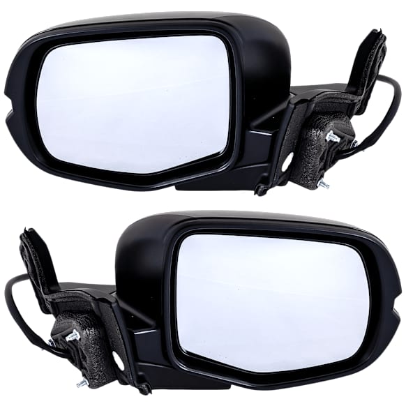Driver and Passenger Side Mirror, Power Adjust, Heated, Manual Folding, Paintable, In-housing Signal Light, No Memory, No Puddle Light, No Auto-Dim, No Blind Spot Feature