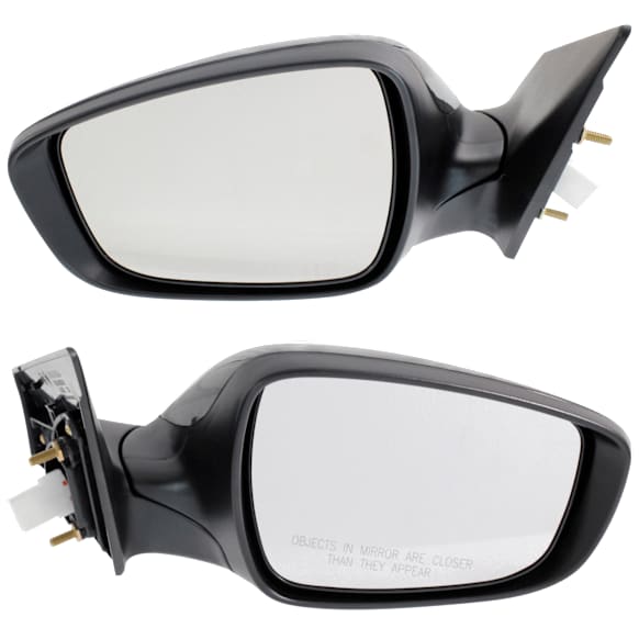 Driver and Passenger Side Mirror, Power Adjust, Non-Heated, Manual Folding, Paintable, No Signal Light, No Memory, No Puddle Light, No Auto-Dim, No Blind Spot Feature