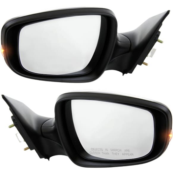 Driver and Passenger Side Mirror, Power Adjust, Heated, Manual Folding, Paintable, In-housing Signal Light, No Memory, No Puddle Light, No Auto-Dim, No Blind Spot Feature