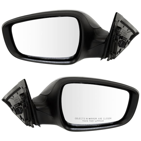 Driver and Passenger Side Mirror, Power Adjust, Heated, Manual Folding, Paintable, In-housing Signal Light, No Memory, No Puddle Light, No Auto-Dim, No Blind Spot Feature