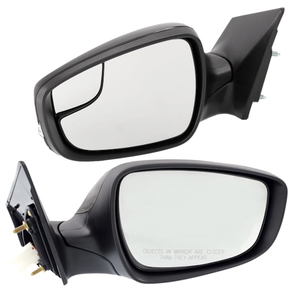 Driver and Passenger Side Non-Towing Mirrors, Power Adjust, Manual Folding, Heated, Paintable, In-housing Signal Light, No Memory, No Puddle Light, No Auto-Dimming