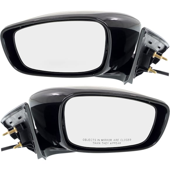 Driver and Passenger Side Mirrors, Power Adjust, Heated, Manual Folding, Paintable, No Signal Light, With Memory, No Puddle Light, Auto-Dimming and Blind Spot Feature, Sedan