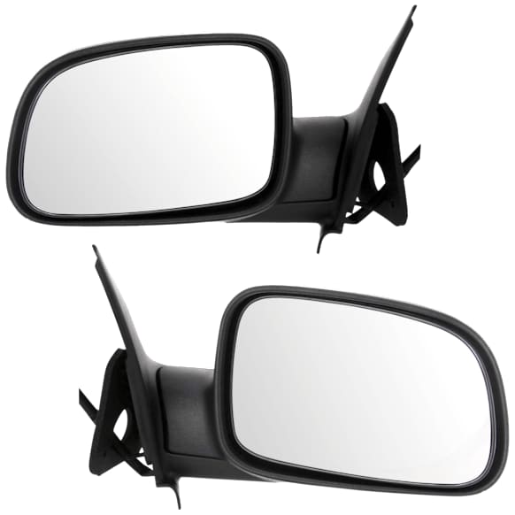 Driver and Passenger Side Mirrors, Power Adjust, Manual Folding, Non-Heated, Textured Black, No Signal Light, No Memory, No Puddle Light, No Auto-Dimming, No Blind Spot Feature