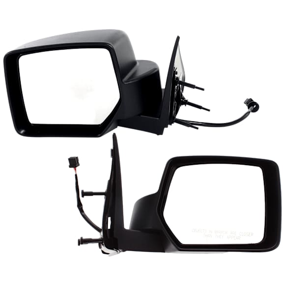 Driver and Passenger Side Mirrors, Power Adjust, Manual Folding, Non-Heated, Textured Black, No Signal Light, No Memory, No Puddle Light, No Auto-Dimming, No Blind Spot Feature