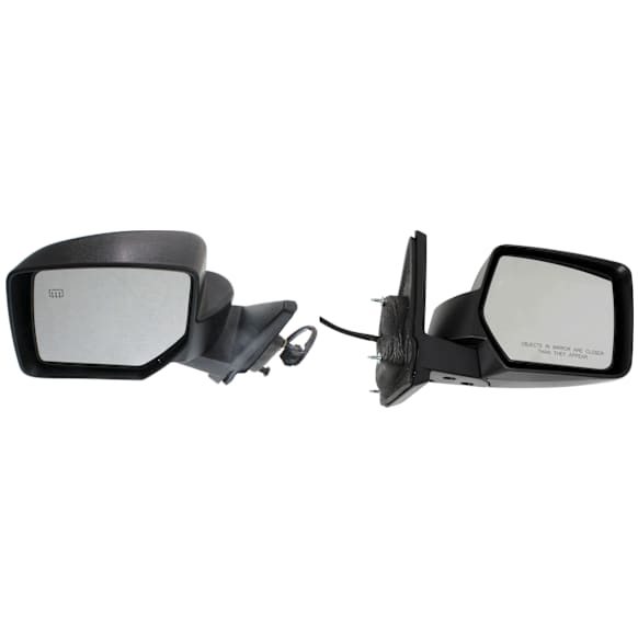 Driver and Passenger Side Mirrors, Power Adjust, Manual Folding, Heated, Textured Black, No Signal Light, No Memory, No Puddle Light, No Auto-Dimming, No Blind Spot Feature