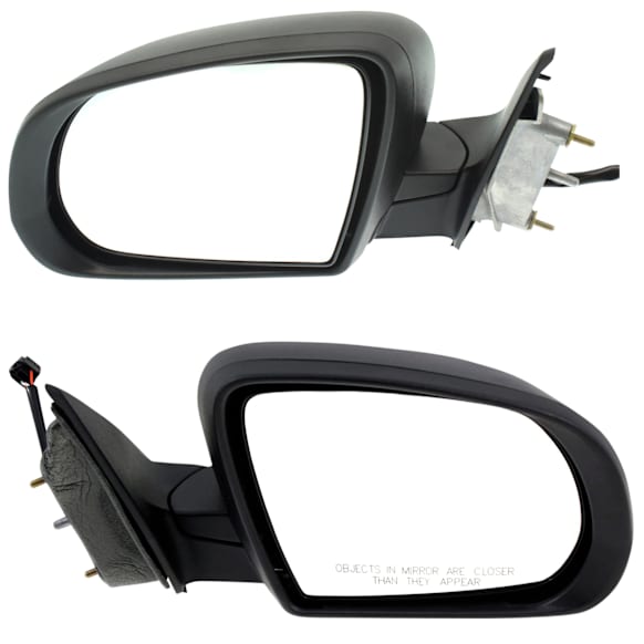 Driver and Passenger Side Mirror, Power Adjust, Non-Heated, Manual Folding, Textured Black, No Signal Light, No Memory, No Puddle Light, No Auto-Dim, No Blind Spot Feature