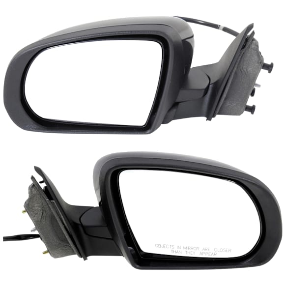 Driver and Passenger Side Mirror, Power Adjust, Non-Heated, Manual Folding, Paintable, No Signal Light, No Memory, No Puddle Light, No Auto-Dim, No Blind Spot Feature