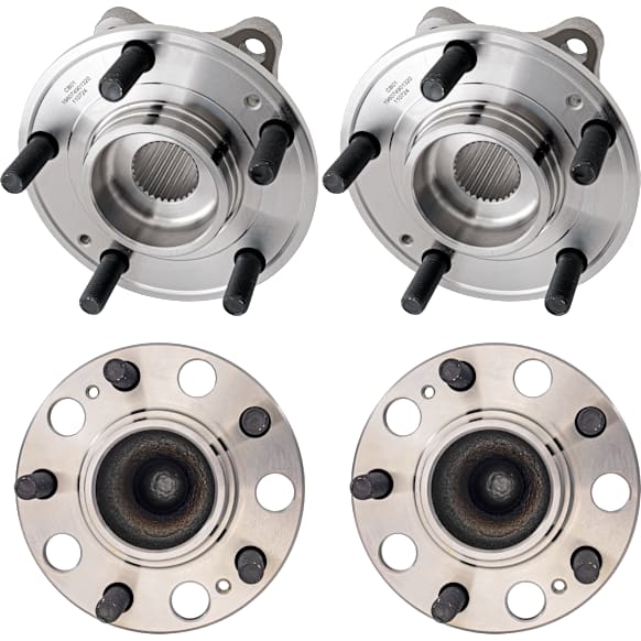 Rear, Driver and Passenger Side Wheel Hub, 5 Lugs, With Bearing, FWD